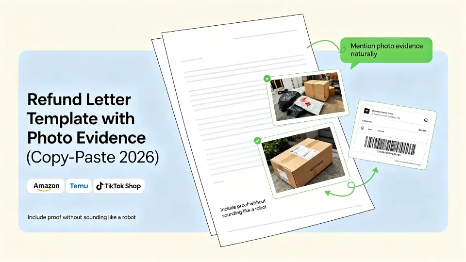 „Vorlage für Rückerstattungsschreiben mit Fotobeweis (Kopieren und Einfügen 2026)“