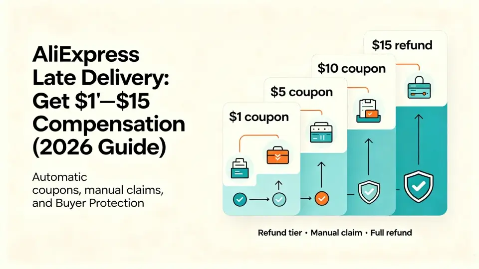 „Verspätete Lieferung bei AliExpress: Erhalten Sie eine Entschädigung von 1 bis 15 US-Dollar (Leitfaden 2026)“