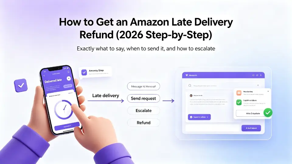 „So erhalten Sie eine Amazon-Rückerstattung bei verspäteter Lieferung (2026 Schritt-für-Schritt)“
