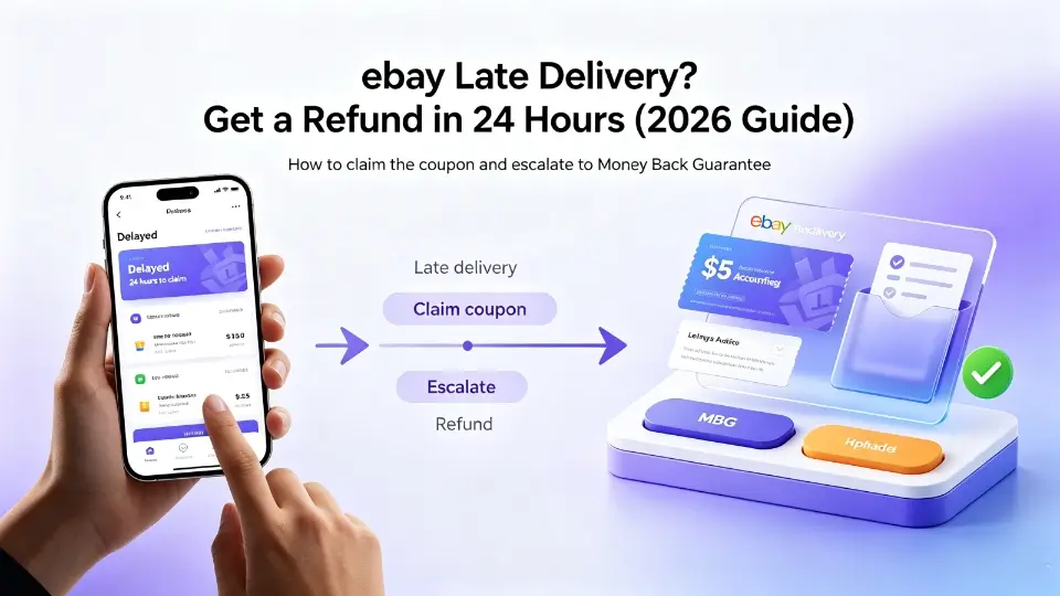 „Verspätete Lieferung bei eBay? Erhalten Sie eine Rückerstattung innerhalb von 24 Stunden (Leitfaden 2026)“